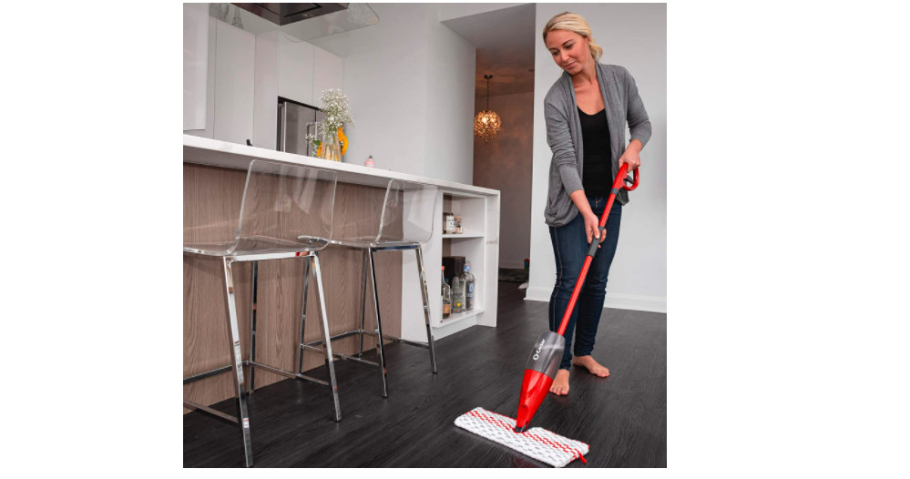 Microfiber Spray Mop Floor Mops Double Sided Removes Bacteria Absorbent Cleaner