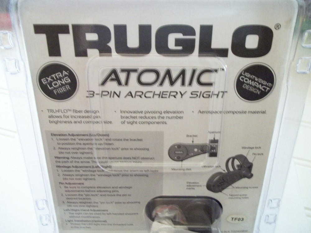 TRUGLO ATOMIC 3-PIN ARCHERY SIGHT