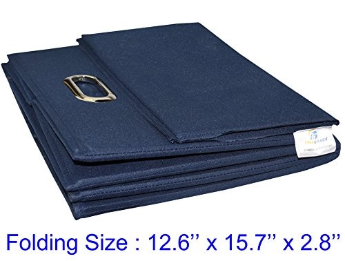 Extra Large Laundry Hamper with Laundry Bag, Foldable Clothes Basket Navy Blue