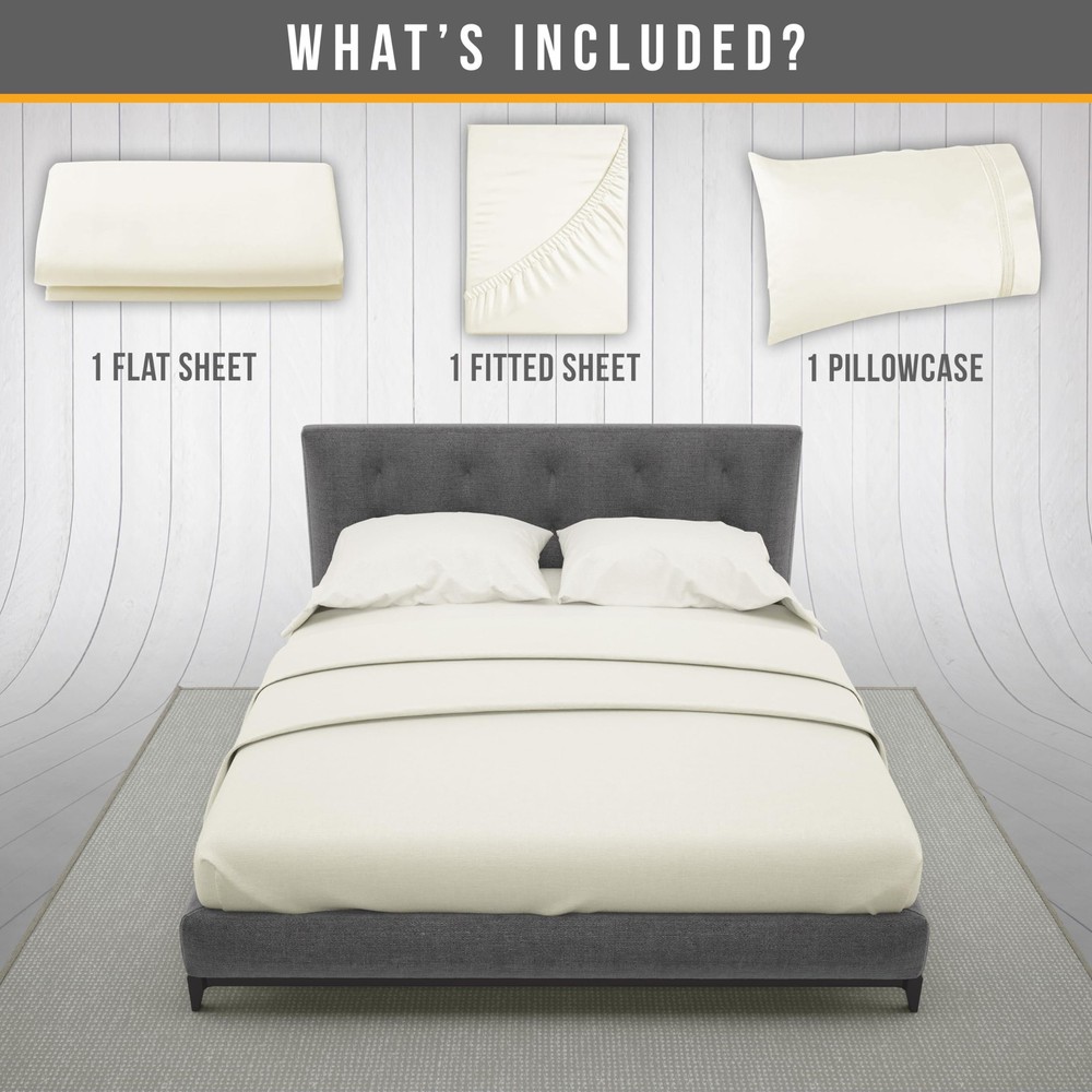 Queen Sheet Set - Luxury Hotel Bed Sheets - Soft Cooling Sheets with Elastic ...