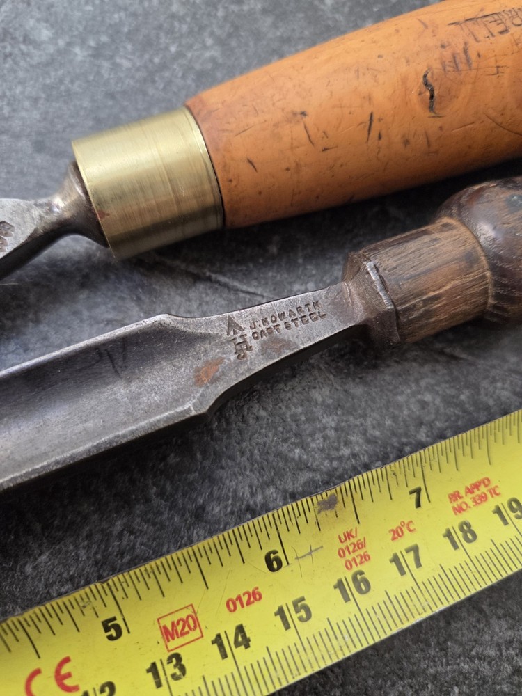 2 Vintage Woodworking Gouges Howarth & Marples
