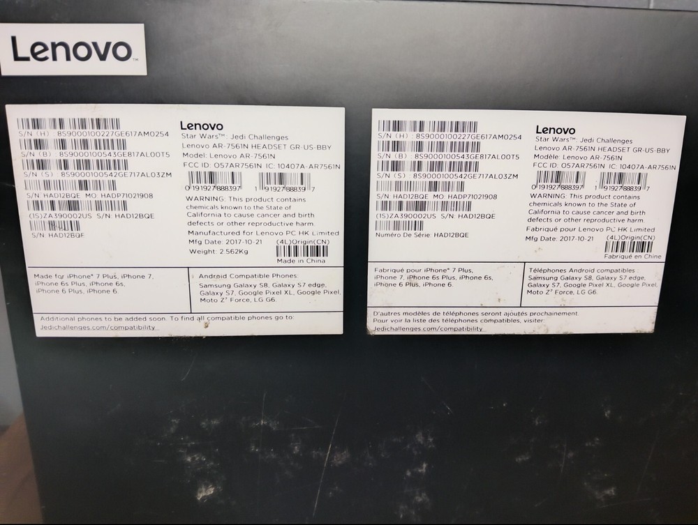 Star Wars Jedi Challenges AR Headset w/ Lightsaber Controller