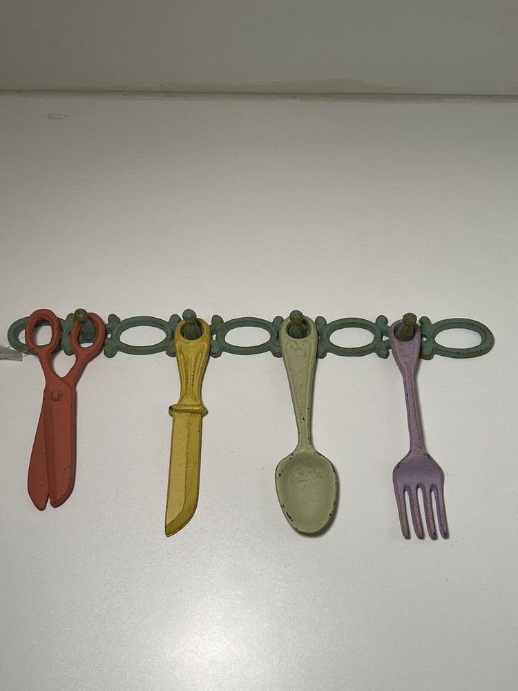 Cast iron kitchen decor with hanger