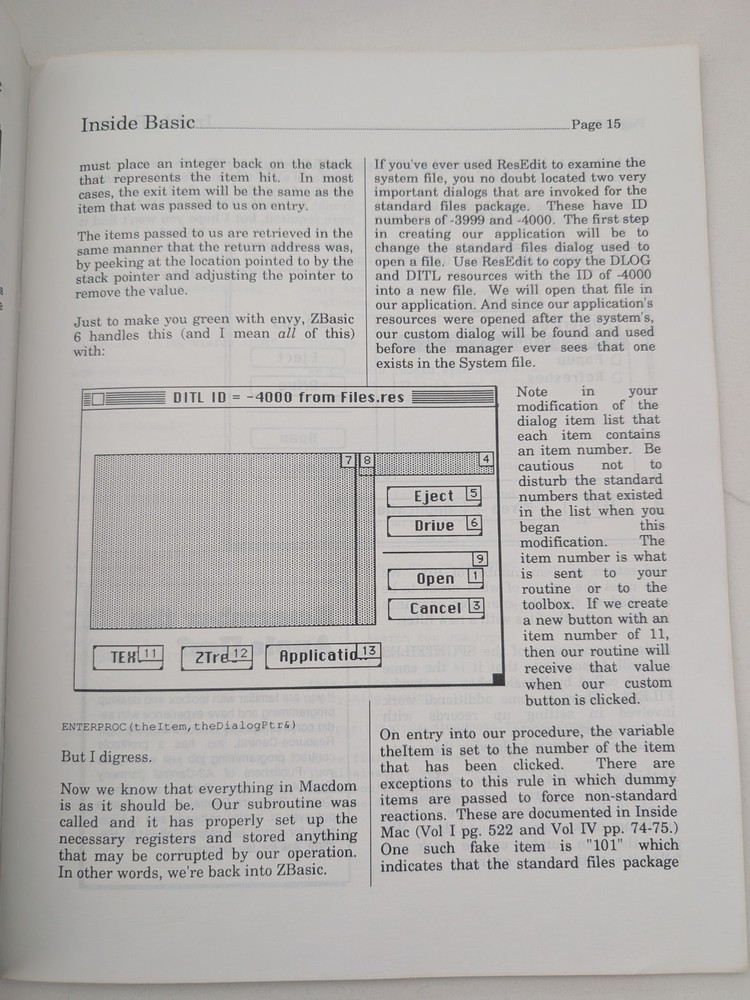 Inside Basic Vol 1 No 6 June 1991 Journal of Macintosh BASIC Programming Catalog