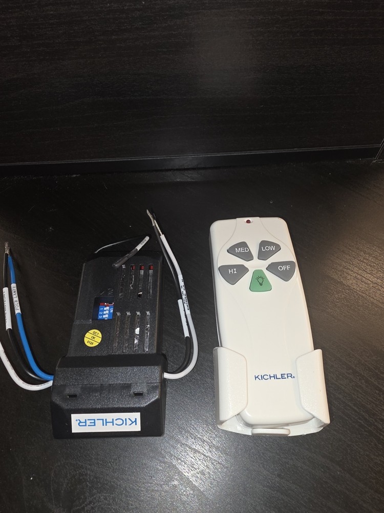 Kichler Ceiling Fan Remote Control Kit White with Receiver & Mounting Bracket