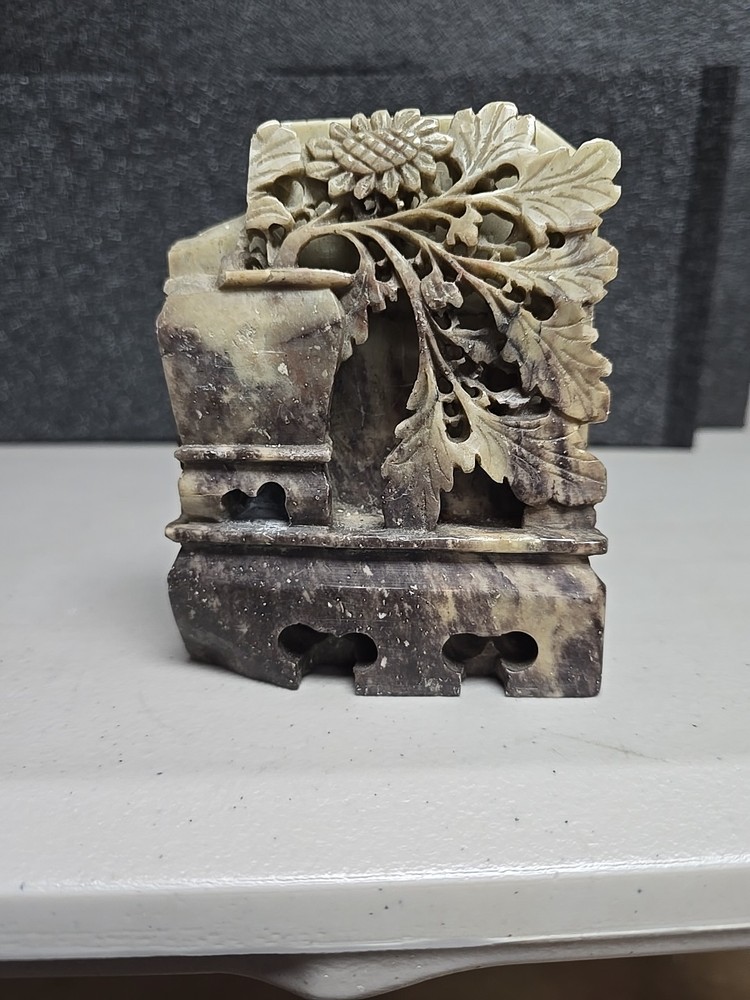 Hand Carved Soapstone Bookend
