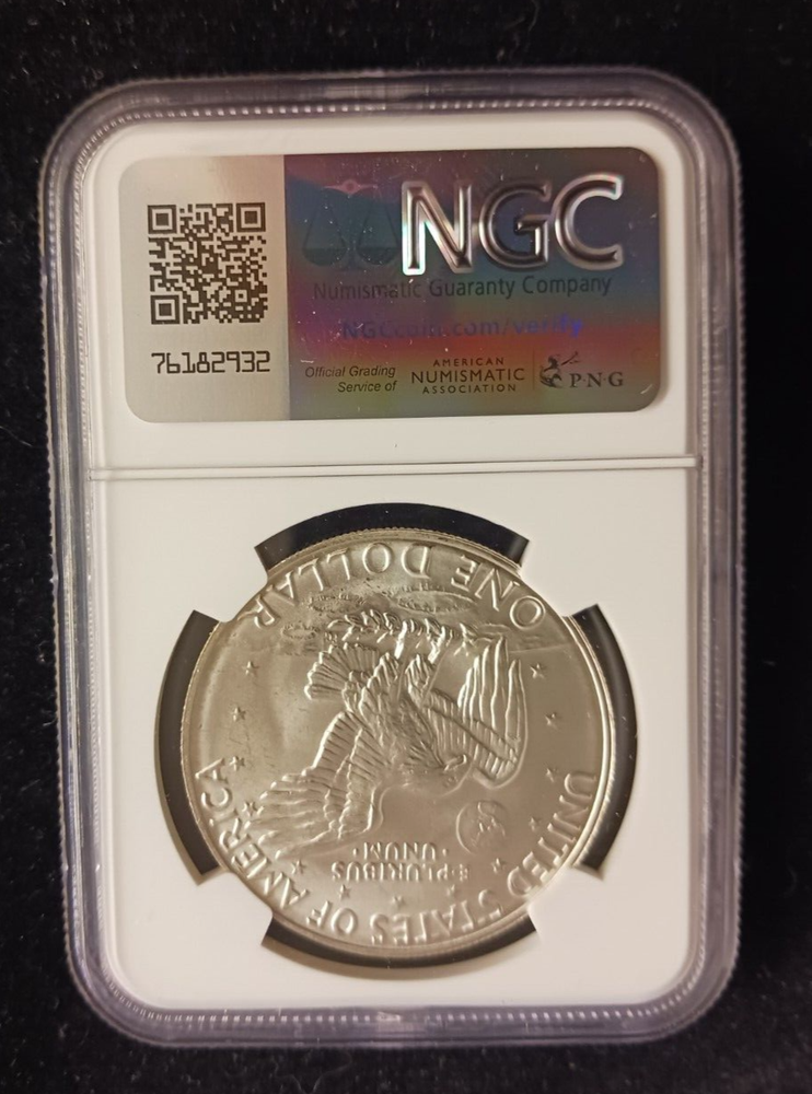 1973(S) Silver $1 NGC MS 66 Ike Dollar Coin