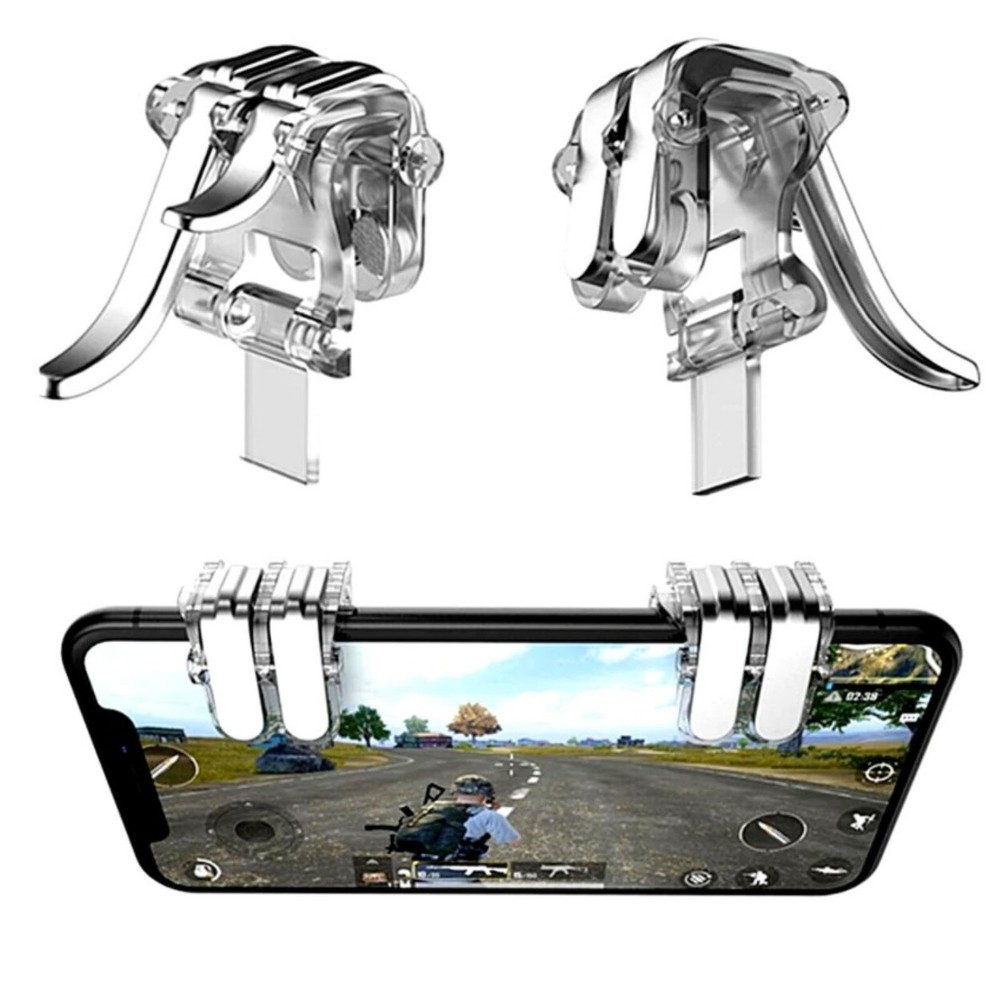 W6 Gaming Trigger Phone Game PUBG Mobile Controller Gamepad For IOS Android