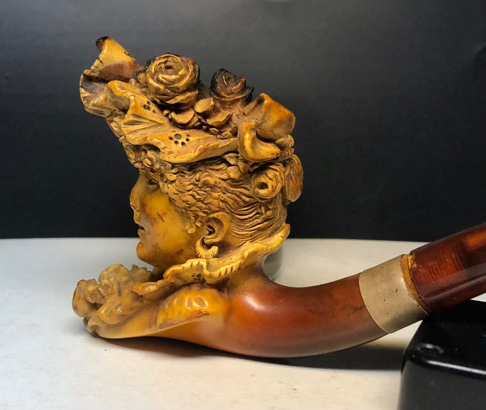 Antique Meerschaum Pipe- Victorian Lady Bust