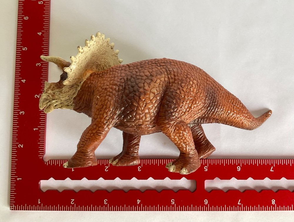 Triceratops Dinosaur Figure Realistic Hard Plastic