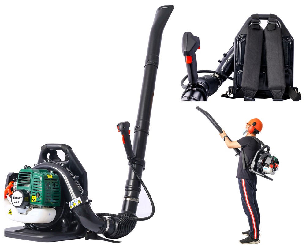Backpack Leaf Blower 52cc 2 Stroke Gas Powered Handheld with Extention Tube