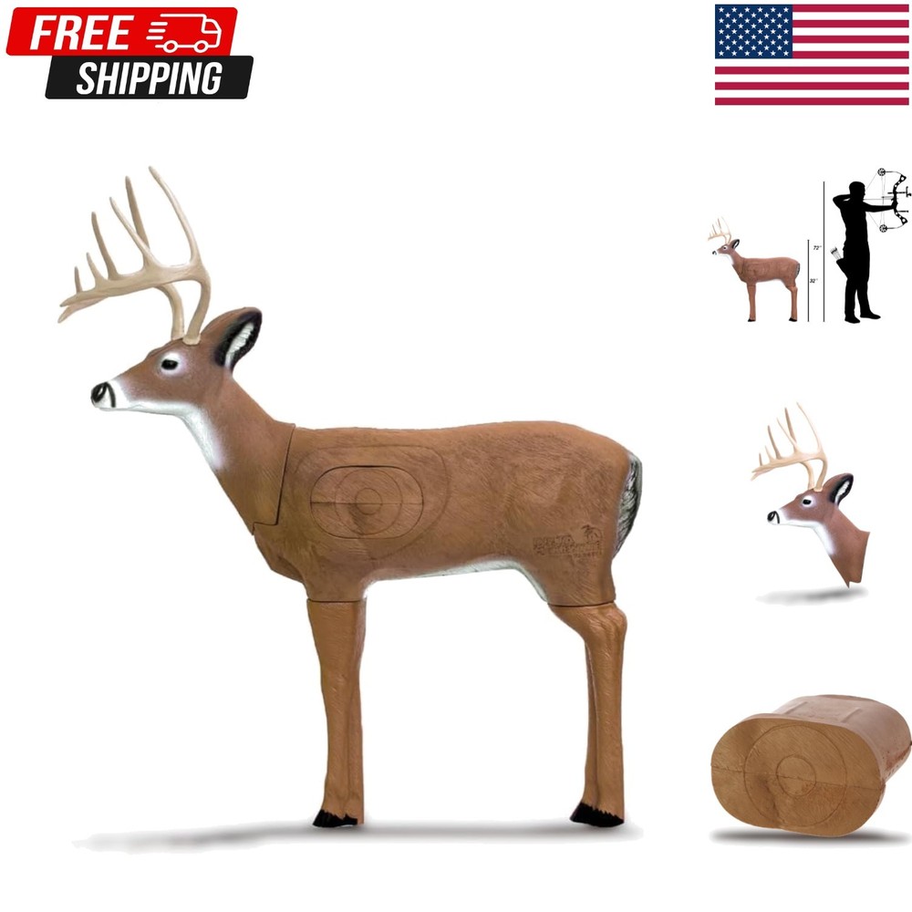 Archery Target Buck Deer 3D with Replaceable Insert and Stakes