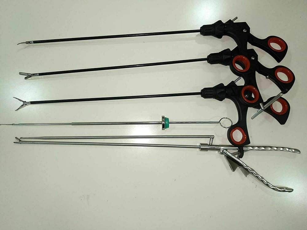 Laparoscopic Endo Trainer Needle Holder Curved Grasper Training Instruments Set