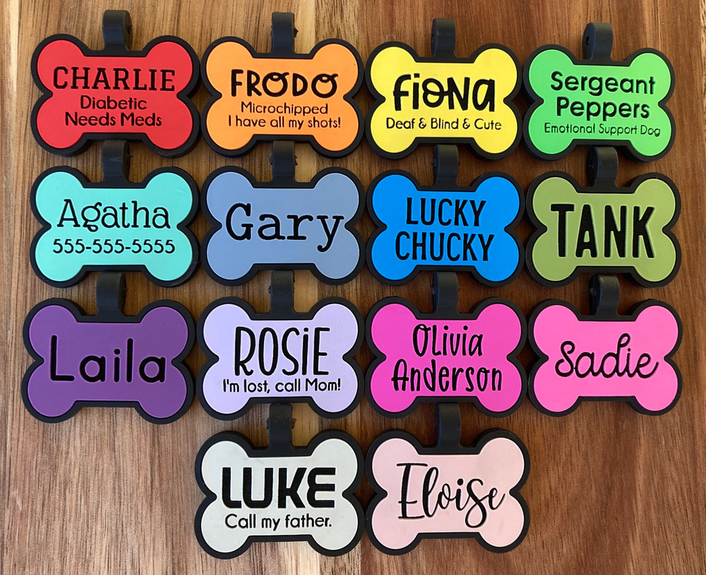 personalized silicone dog tag