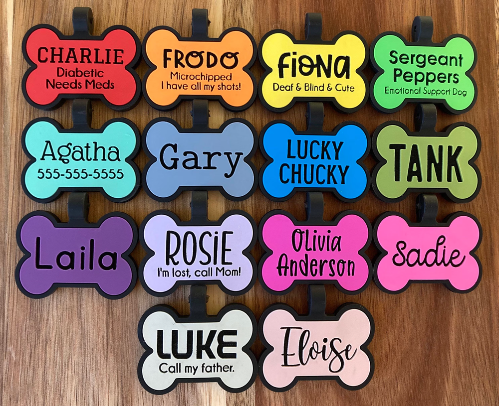 personalized silicone dog tag