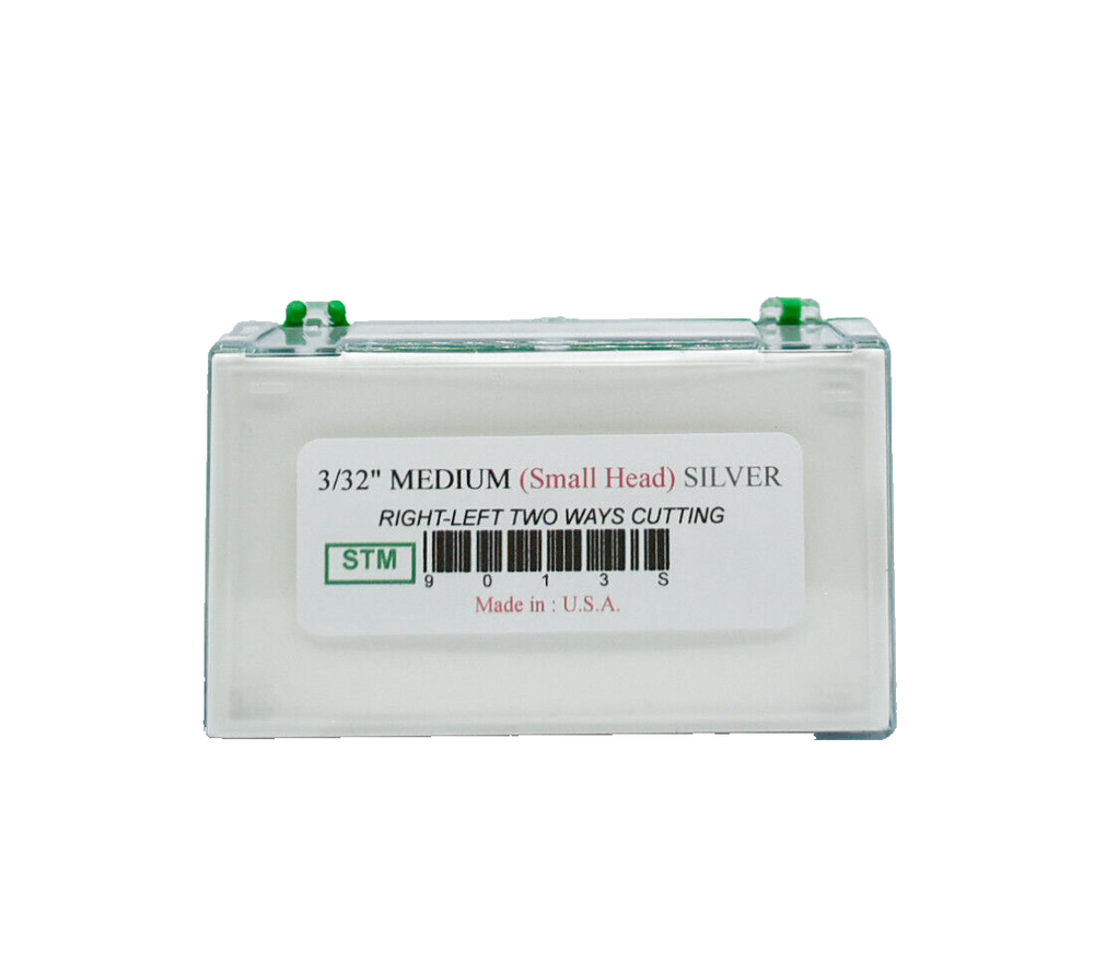 Startool Acrylic Nail Drill 3/32" STM Medium (Small Head) Silver *( 2 Pieces )