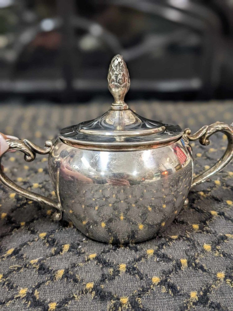 Vtg Leonard Silverplate Cream & Sugar