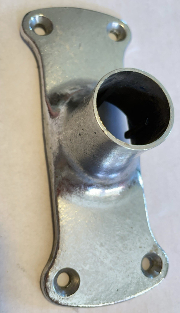 VTG HAMMERED NICKEL? SHOWER ROD BRACKET WALL MOUNT STURDY