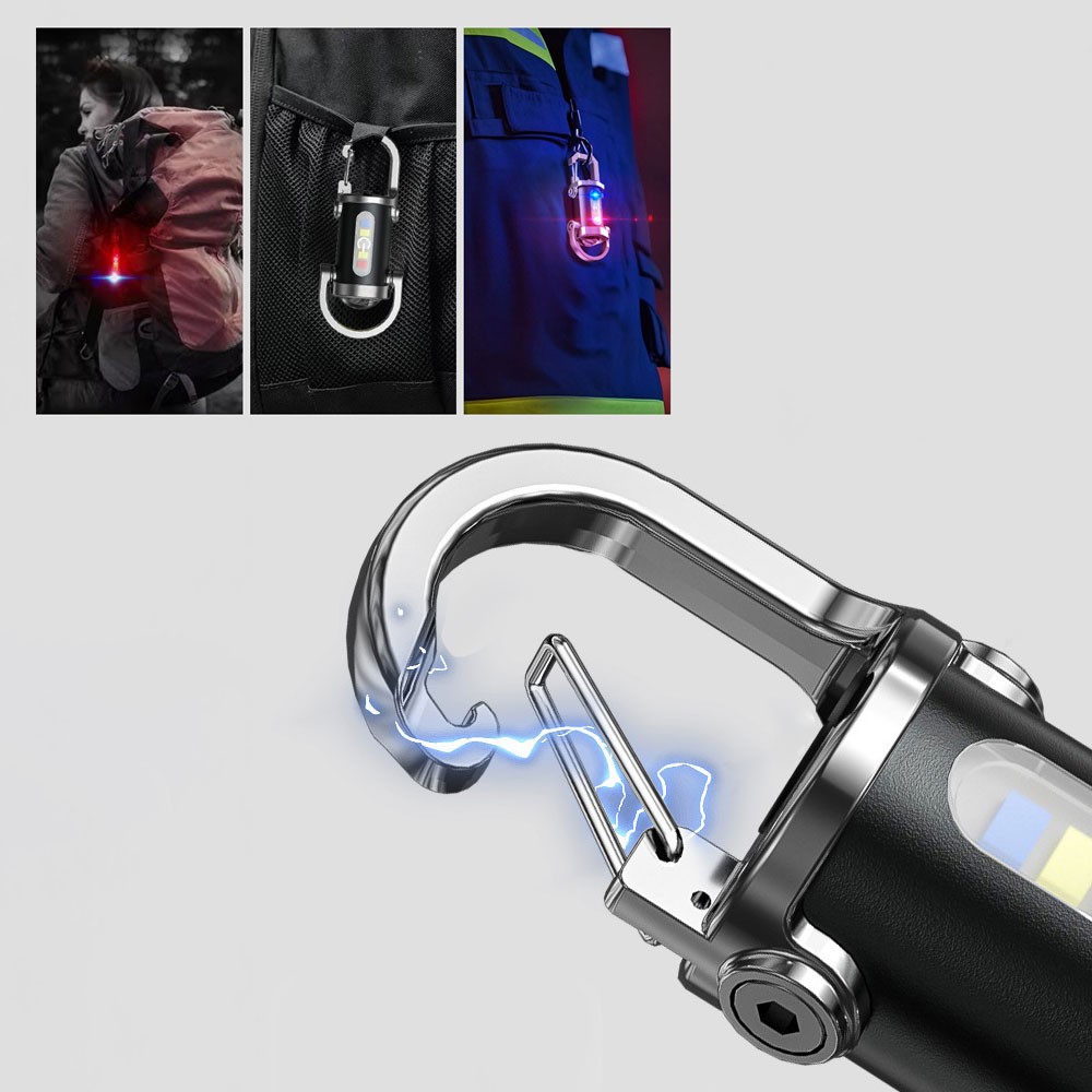 Portable Rechargeable Bright Keychain Flashlight,Emboadlie Mode KU