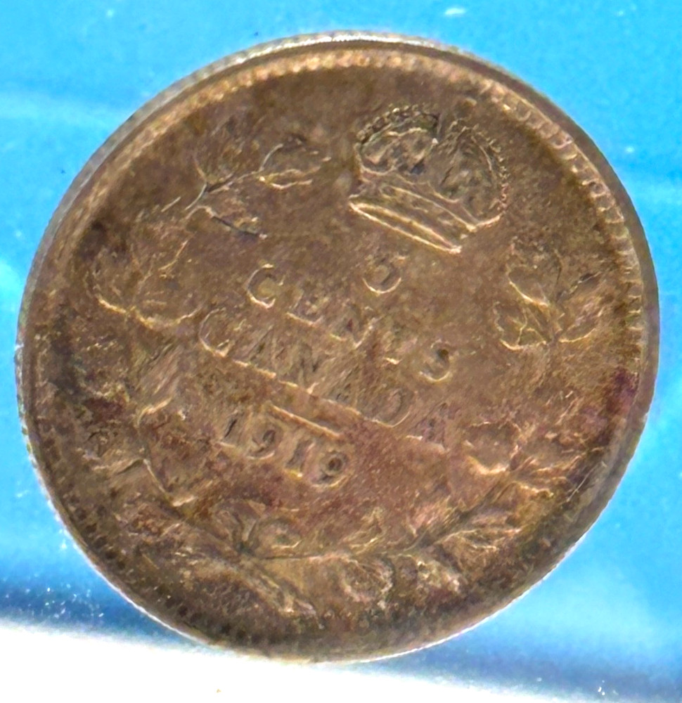 1919 Canada 5 Cents Silver King George V