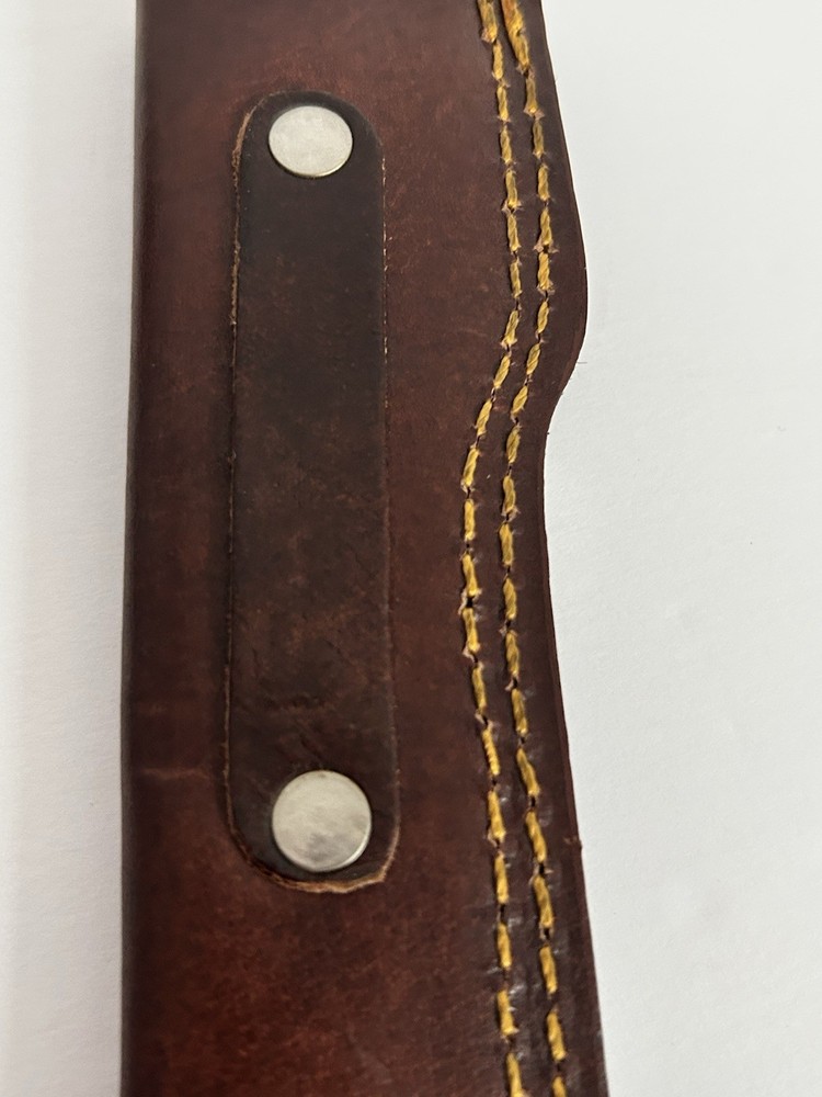 Brown Leather straight Fixed Blade Knife Sheath