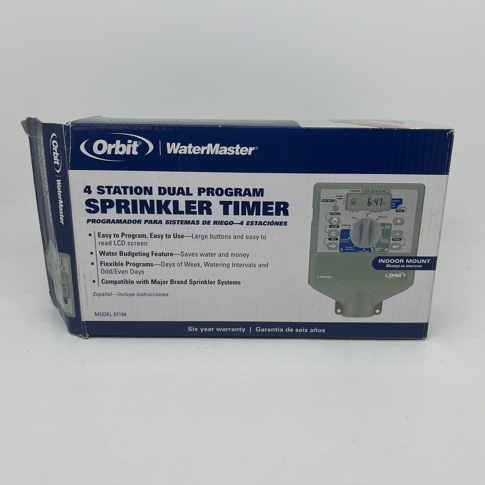 ORBIT WaterMaster 4 Station Dual Program SPRINKLE TIMER 57194