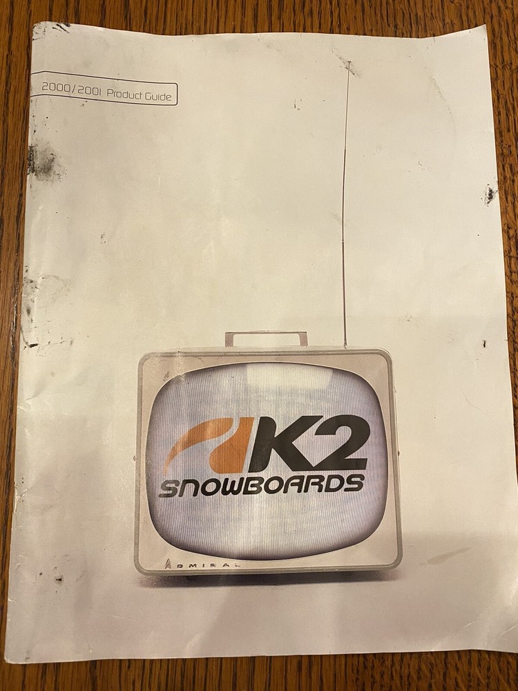K2 Snowboards 2000 / 2001 Product Guide Booklet Models