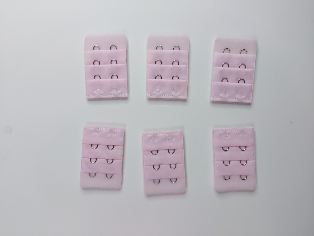 6 pc 3 Row 2 Hook Bra Extender Extension Bra Strap Strapless Underwear Maternity