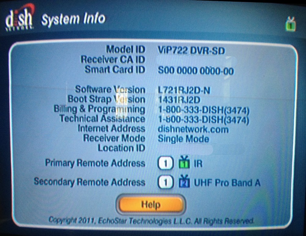 SWITCH / LED / USB PANEL for DISH NETWORK DVR VIP722 VIP622