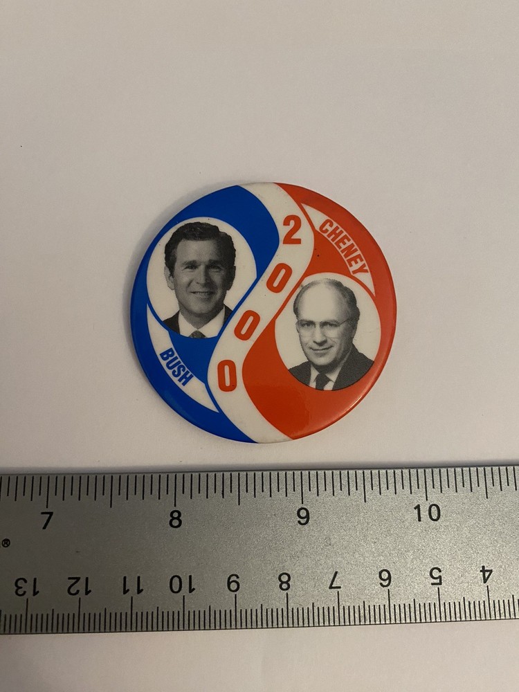 Bush Cheney 2000 Pin Back Button P124
