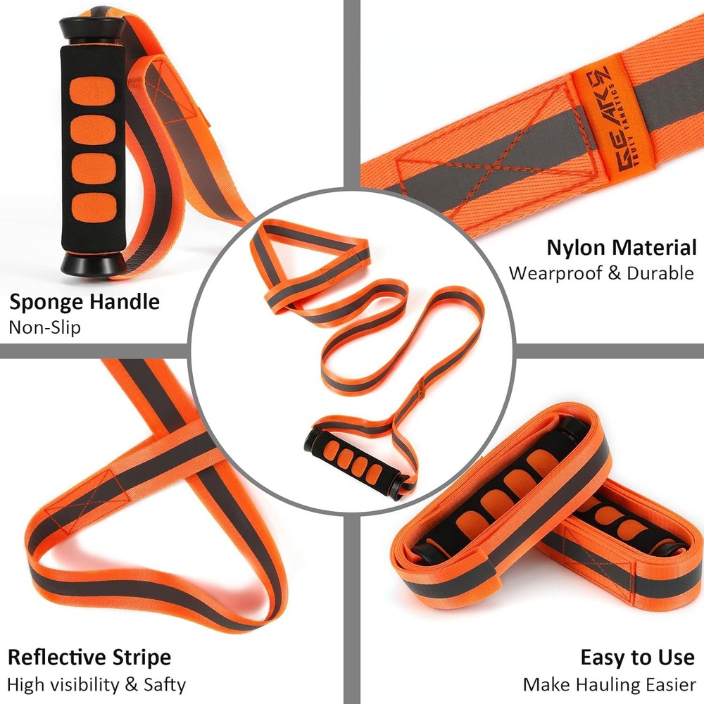 Deer Drag Ropes with Harness, 2PCS Durable Hunting Pull Strap 76"...