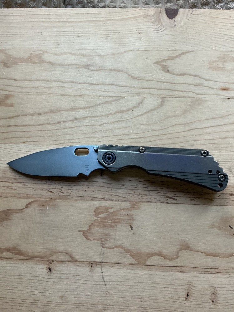 Dwayne Dwyer Custom SNG Drop Point, Chisel Blade, Stepped TI Handle.