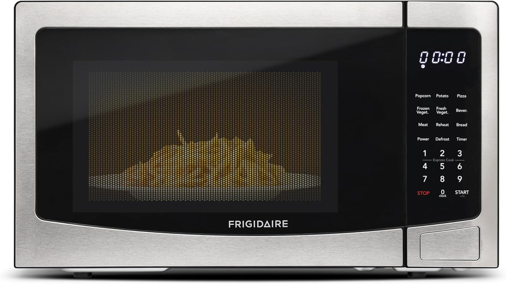 Stainless Steel Microwave Oven Multi Function Programmable 1.1 Cu Ft 1000-Watt