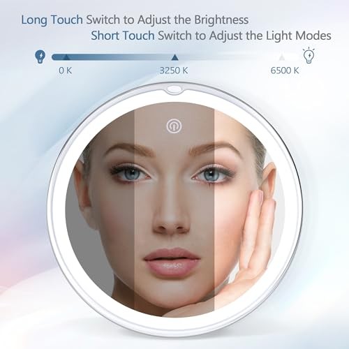 Magnifying Mirror with Light 30X, Lighted Makeup Mirror 30X for White-3aaa