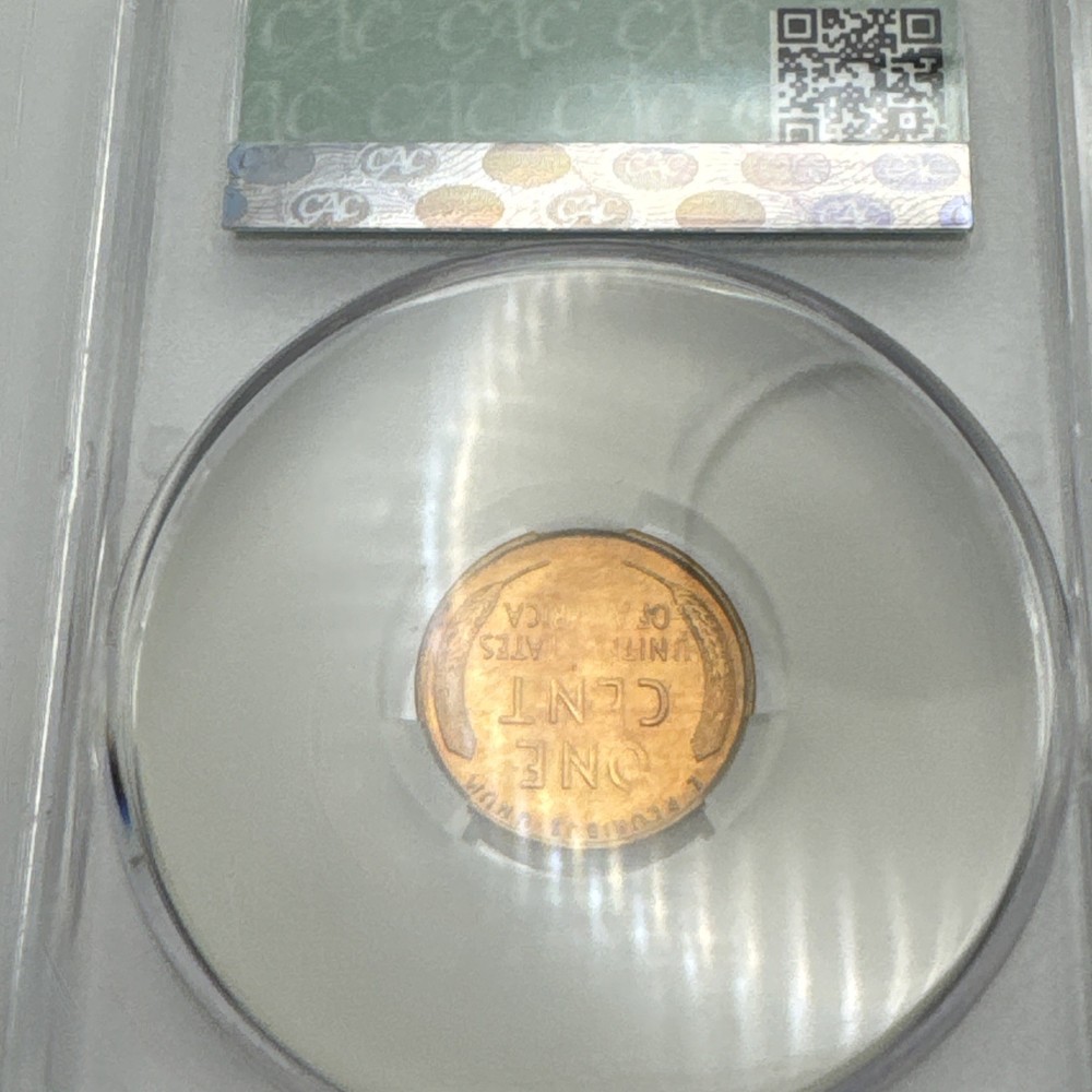 1955-S CAC MS64RD Lincoln Wheat Cent