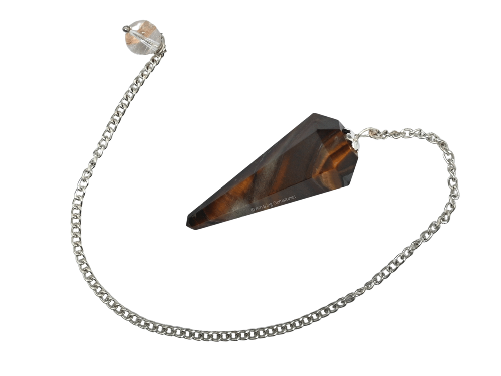 Red Tiger Eye Agate Dowsing Crystal Pendulum