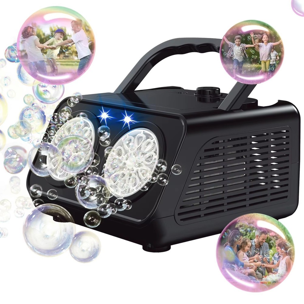 Automatic Bubble Machine Upgrade Bubble Blower with 2 Fans, 20000+ Bubbles