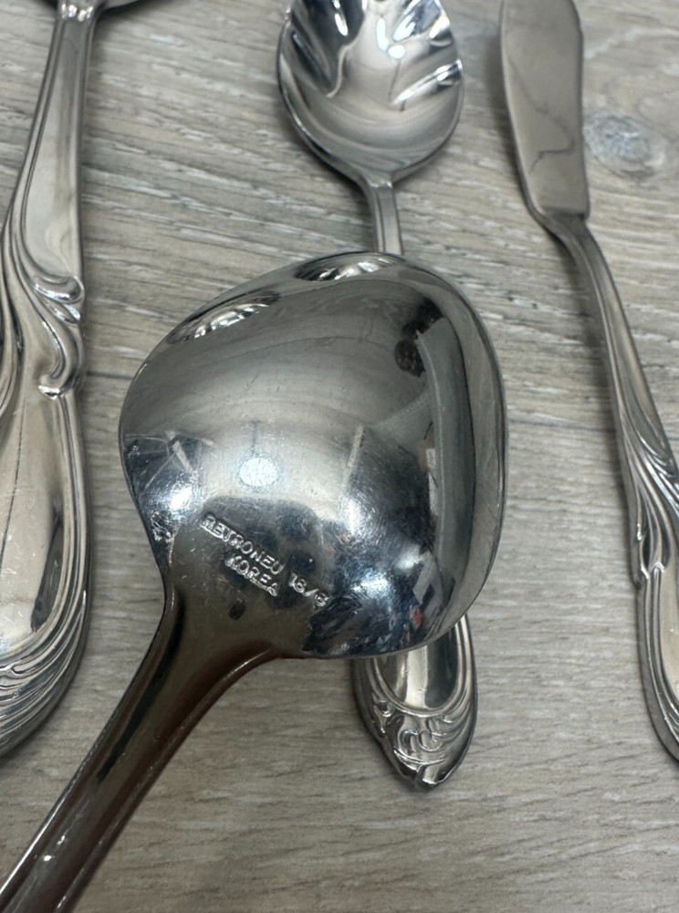 Retroneu * STEPHANIE Glossy Stainless Flatware CHOICE-CHOOSE (52)