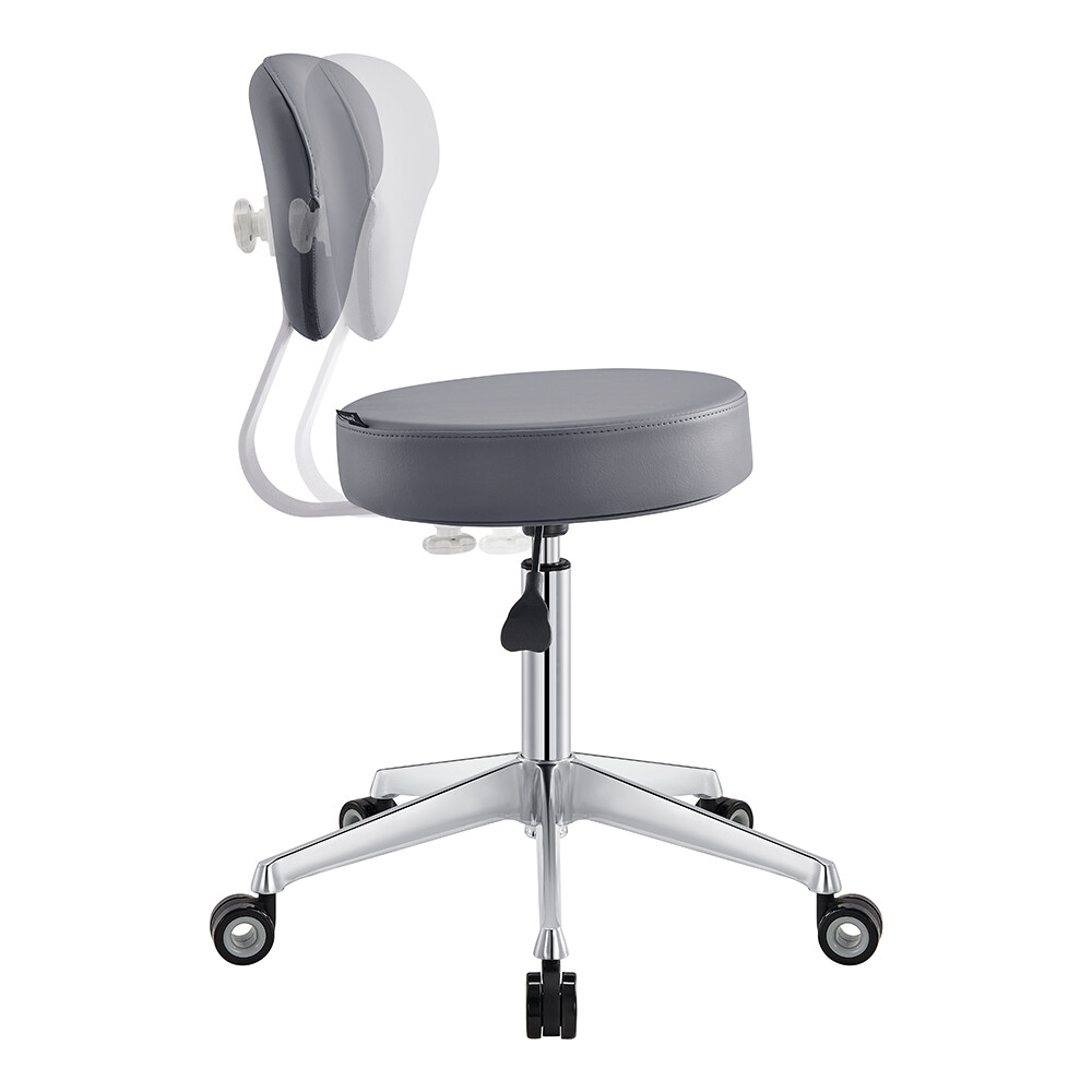 Roller Stool Medical Office All Purpose Adjustable Stool with Easy Glide Wheels