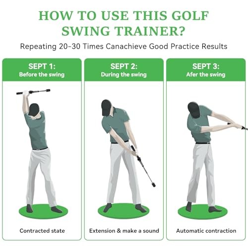 Golf Swing Training Aid, Retractable Golf Grip Trainer for Golf Training, Golf