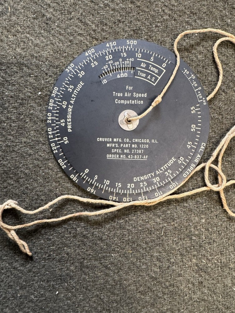 USAAF WW2 HAND HELD TYPE D-4 AIRCRAFT NAVIGATION COMPUTER