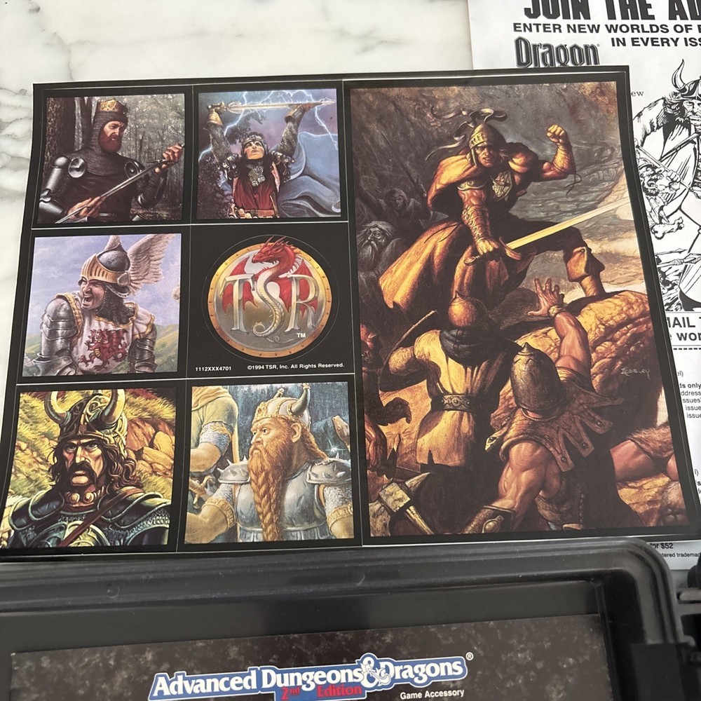 Durgeons & Dragons Beginners Guide 2nd Edition, Fighter Guide, Grid, Score Sheet