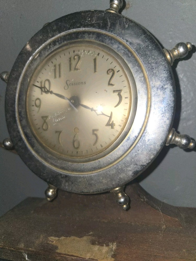 Sessions Ship's Wheel Model M Electric Synchronous Clock