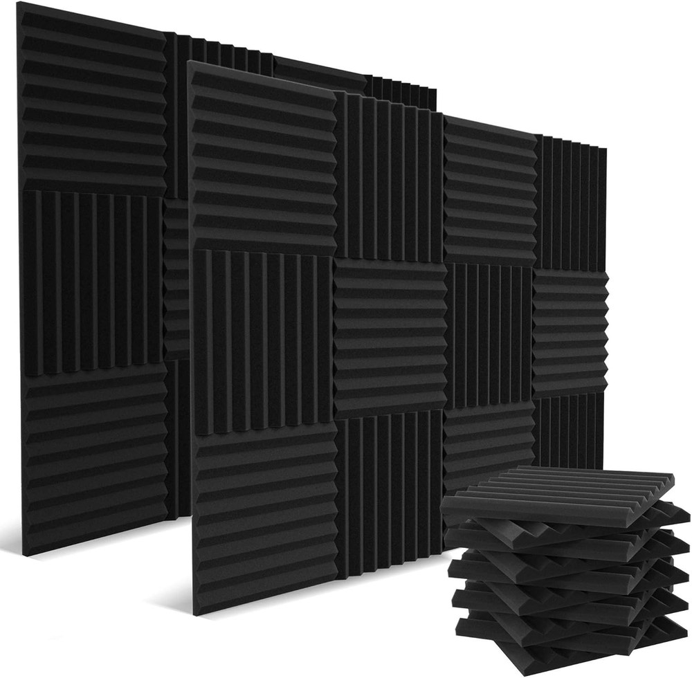 Pack 52 Acoustic Foam Panels Charcoal