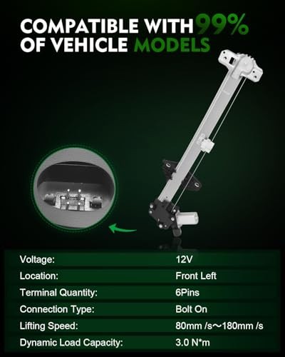 Front Left Driver Side Power Window Regulator with Motor for:-Honda CRV 2007