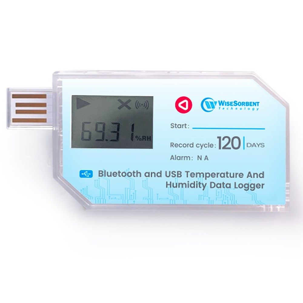 10Pcs Data Logger, Temperature and Humidity with LCD, USB, Bluetooth & App