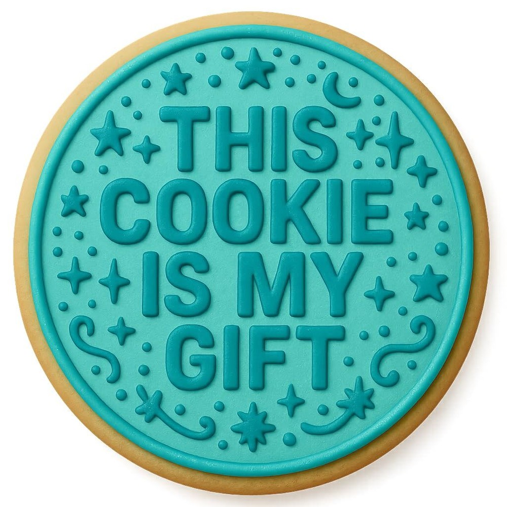 "This Cookie Is My Gift" Funny Message Cookie Cutter – 4" (Random Color)