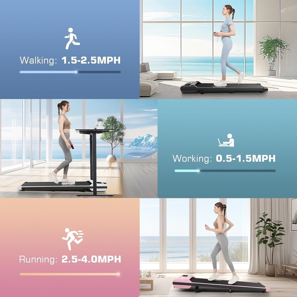📣Under Desk Treadmill Walking Pad 3.5HP Quiet Walking Pad with Remote Control