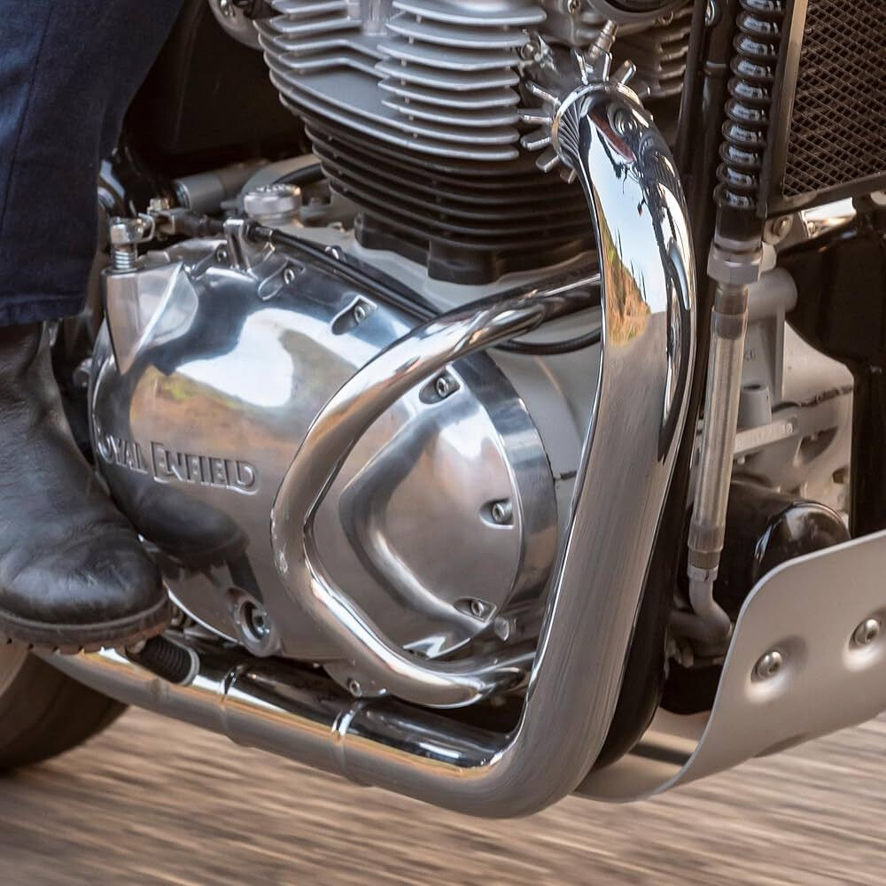 CHROME Compact Engine Guards FIT ROYAL ENFIELD GT & Interceptor 650