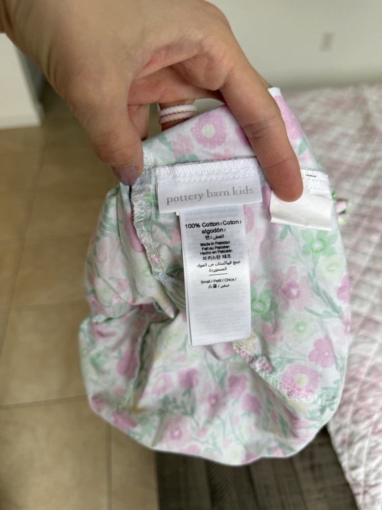 Floral Ruffle Cotton Easter Basket Liner